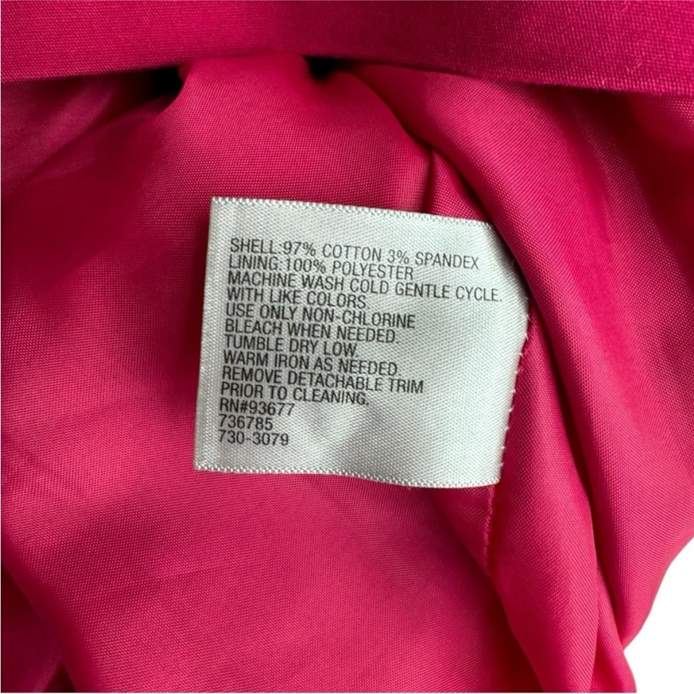 Worthington Pink Skirt Gold Snap Button Slit 10P Magenta Petite - Picture 6 of 11
